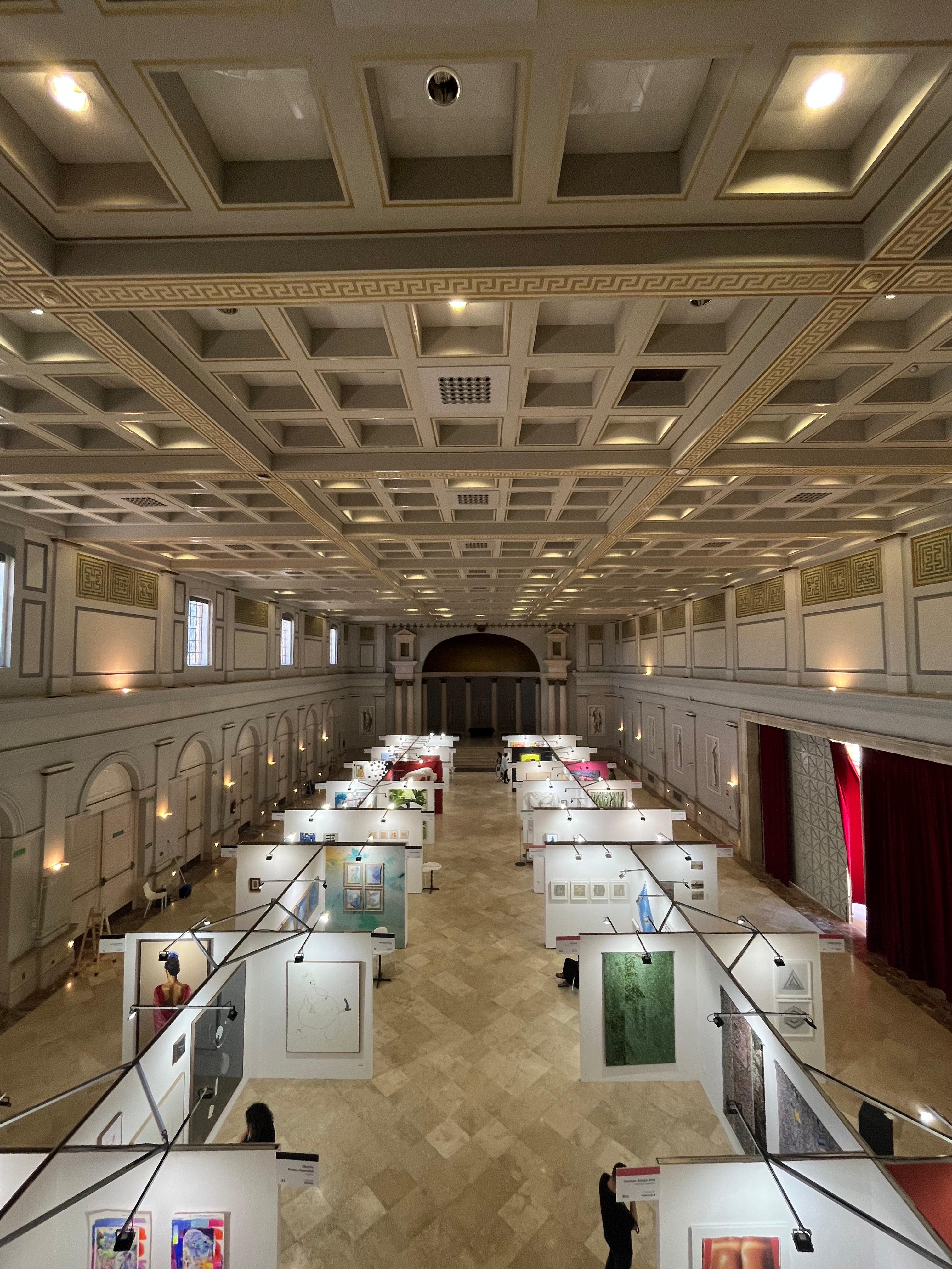 Visitors exploring contemporary artworks at SUMMA Mallorca