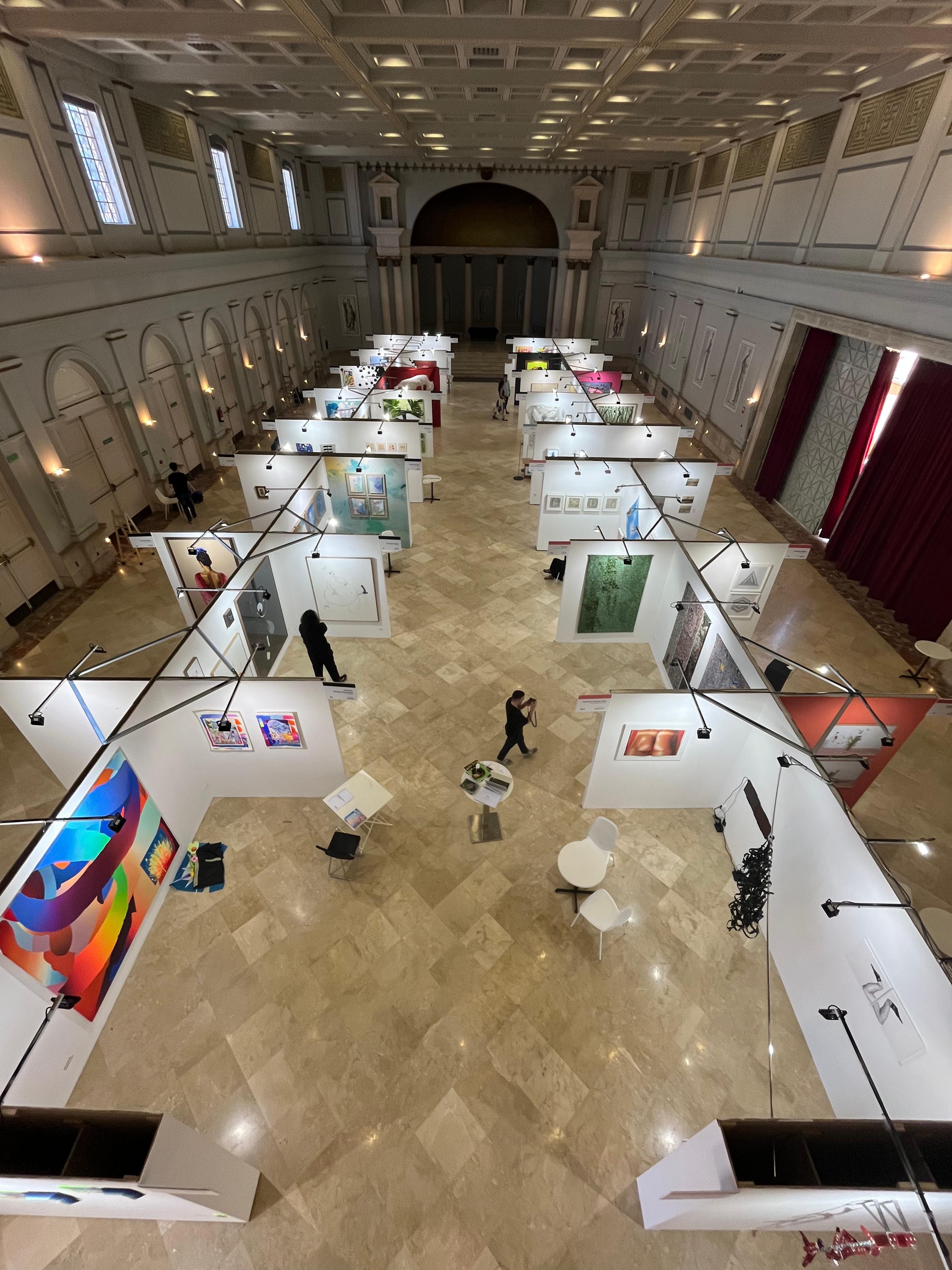 Artworks on display at the Pueblo Español fair venue